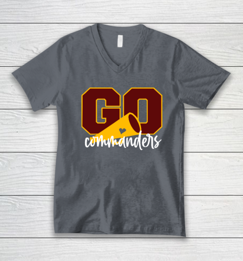 Go Cheer Commanders V-Neck T-Shirt 3