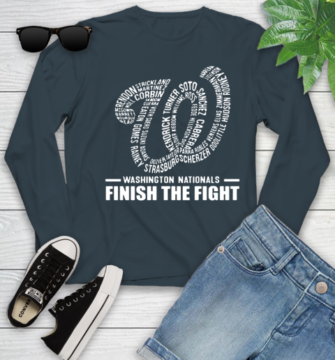 Washington Nationals finish the fight Youth Long Sleeve 9