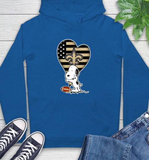 New Orleans Saints NFL Football The Peanuts Movie Adorable Snoopy Hoodie 9