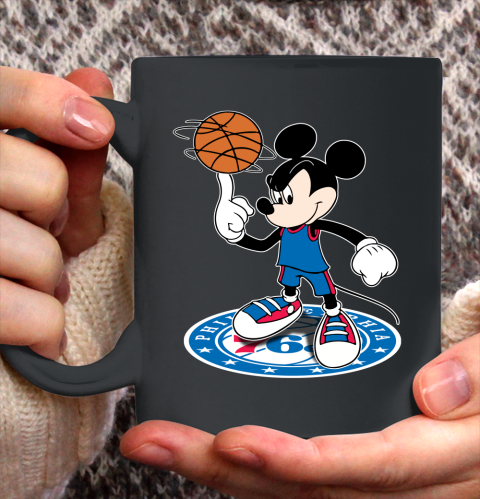 NBA Basketball Philadelphia 76ers Cheerful Mickey Disney Shirt Ceramic Mug 15oz