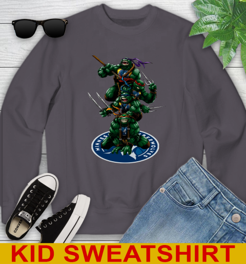 NBA Basketball Minnesota Timberwolves Teenage Mutant Ninja Turtles Shirt Youth Sweatshirt 6
