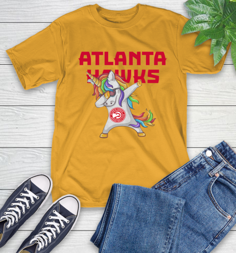 Atlanta Hawks NBA Basketball Funny Unicorn Dabbing Sports T-Shirt 15