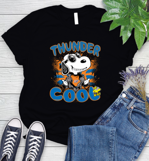 NBA Basketball Oklahoma City Thunder Cool Snoopy Shirt Women's T-Shirt