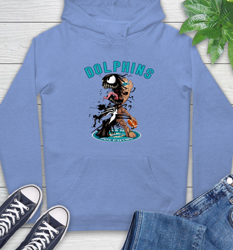NFL Miami Dolphins Football Venom Groot Guardians Of The Galaxy Hoodie 11