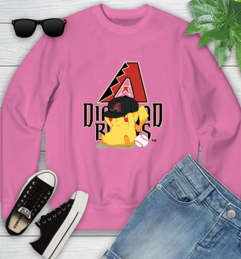 MLB Pikachu Baseball Sports Arizona Diamondbacks Youth Sweatshirt 7