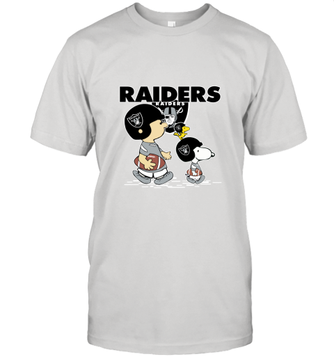 Oakland Raiders Let's Play Football Together Snoopy NFL Unisex Jersey Tee
