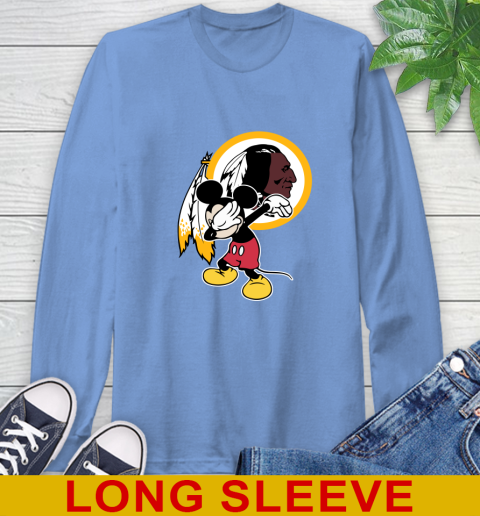 Washington Redskins NFL Football Dabbing Mickey Disney Sports Long Sleeve T-Shirt 11