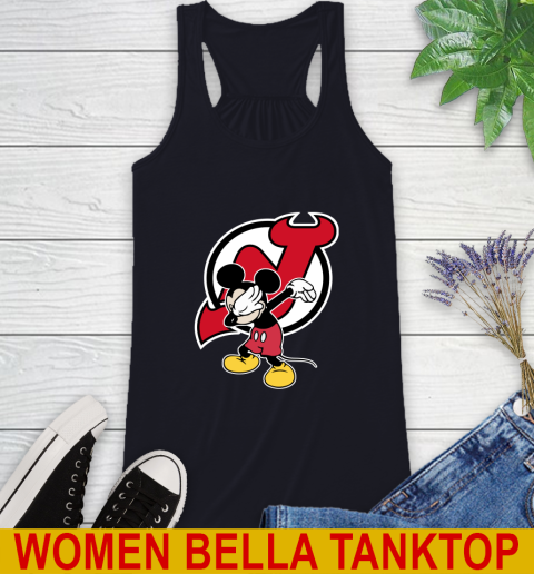 New Jersey Devils NHL Hockey Dabbing Mickey Disney Sports Racerback Tank 11 New Jersey Devils NHL Hockey Dabbing Mickey Disney Sports Racerback Tank - Image 11