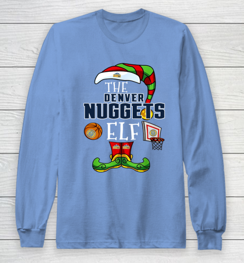 Denver Nuggets Christmas ELF Funny NBA Long Sleeve T-Shirt 8