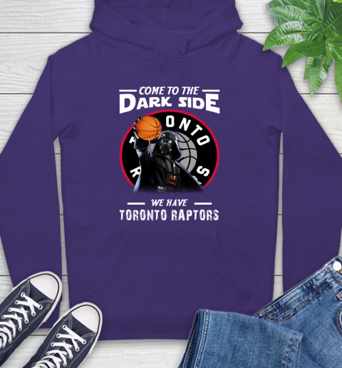 NBA Come To The Dark Side We Have Toronto Raptors Star Wars Darth Vader Basketball Hoodie 5