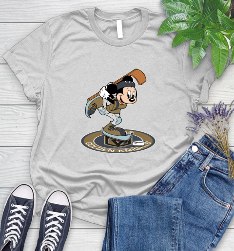 NHL Hockey Vegas Golden Knights Cheerful Mickey Disney Shirt Women's T-Shirt 2