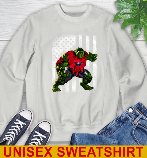 Washington Capitals Hulk Marvel Avengers NHL Hockey American Flag Sweatshirt 5