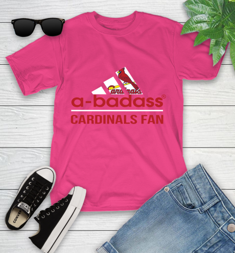 MLB A Badass St.Louis Cardinals Fan Adidas Baseball Sports Youth T-Shirt 11