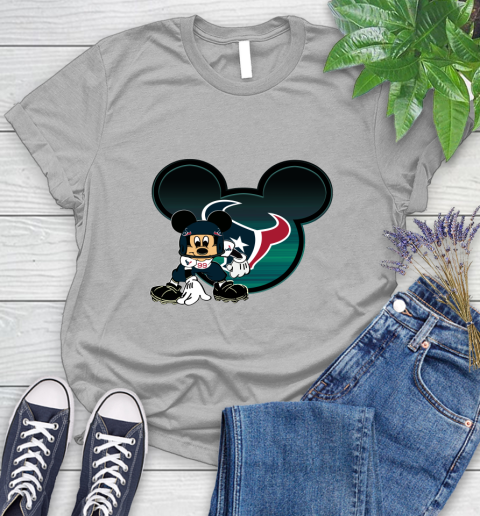 NFL Houston Texans Mickey Mouse Disney Football T Shirt Women's T-Shirt 5