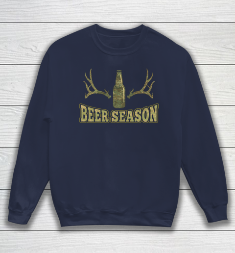 Beer Season Funny Camo Deer Hunting Pun Men Who Love Beers Sweatshirt 2