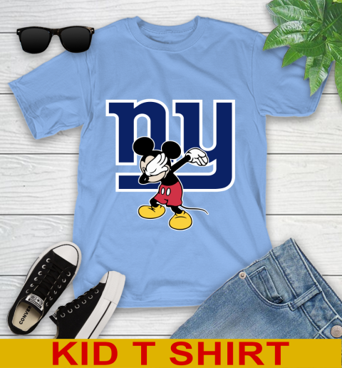 New York Giants NFL Football Dabbing Mickey Disney Sports Youth T-Shirt 11