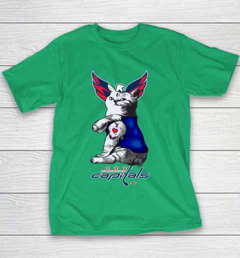 NHL My Cat Loves Washington Capitals Hockey Youth T-Shirt 3