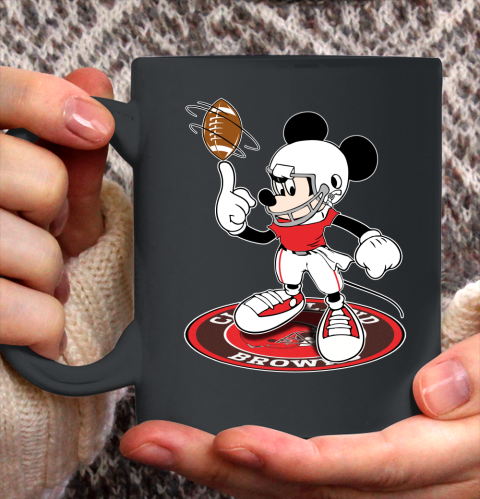 NFL Football Cleveland Browns Cheerful Mickey Disney Shirt Ceramic Mug 11oz