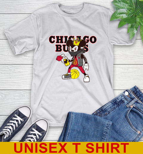 Chicago Bulls NBA Basketball Mickey Peace Sign Sports T-Shirt 12