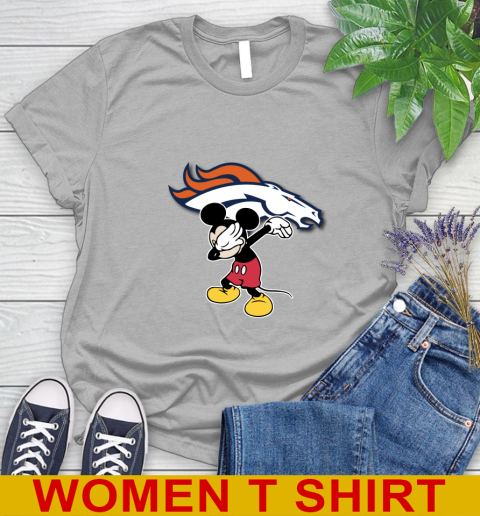 Denver Broncos NFL Football Dabbing Mickey Disney Sports Women's T-Shirt 5