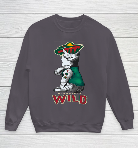NHL My Cat Loves Minnesota Wild Hockey Youth Sweatshirt 5