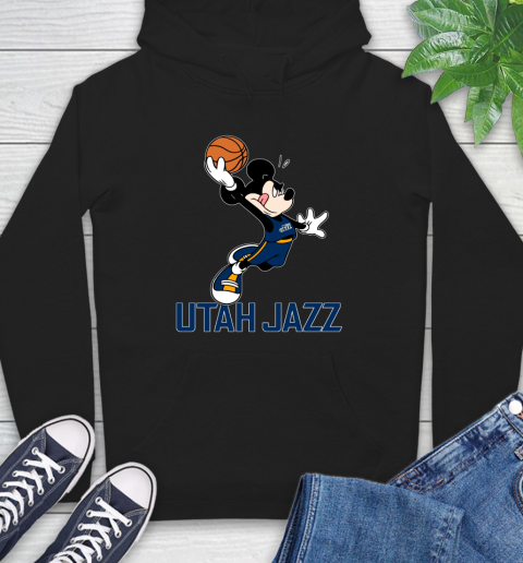 NBA Basketball Utah Jazz Cheerful Mickey Mouse Shirt Hoodie
