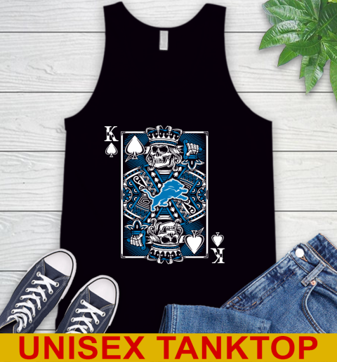 Detroit Lions NFL Football The King Of Spades Death Cards Shirt Tank Top