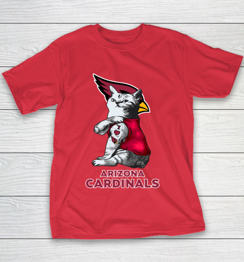 NFL Football My Cat Loves Arizona Cardinals Youth T-Shirt 7