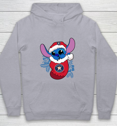Houston Astros Christmas Stitch In The Sock Funny Disney MLB Youth Hoodie 5