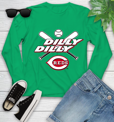MLB Cincinnati Reds Dilly Dilly Baseball Sports Youth Long Sleeve 6