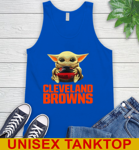 NFL Football Cleveland Browns Baby Yoda Star Wars Shirt Tank Top 5