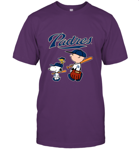 San Diego Padres Let's Play Baseball Together Snoopy MLB Unisex Jersey Tee