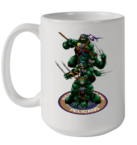 NBA Basketball New Orleans Pelicans Teenage Mutant Ninja Turtles Shirt Ceramic Mug 15oz