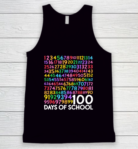 100th Day of School Teacher Kids 100 Days Math Numbers Tank Top