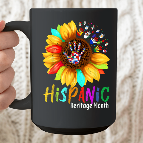 National Hispanic Heritage Month Sunflower All Countries Ceramic Mug 15oz