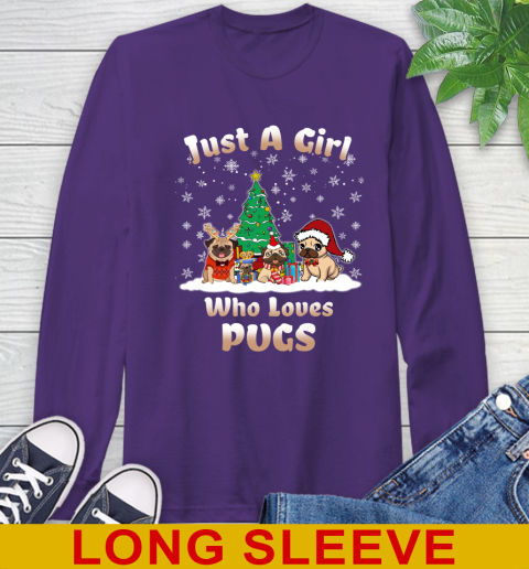 Christmas Just a girl who love pugs dog pet lover 59