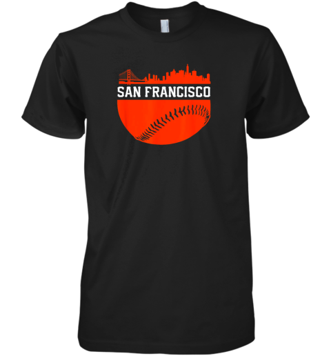 San Francisco Baseball Vintage SF The City Skyline Gift Premium Men's T-Shirt