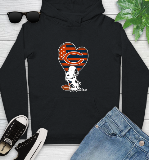Chicago Bears NFL Football The Peanuts Movie Adorable Snoopy Youth Hoodie 2