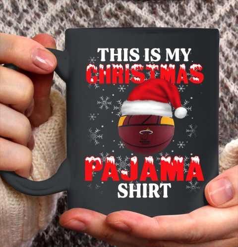 Miami Heat This Is My Christmas Pajama Shirt NBA Ceramic Mug 11oz