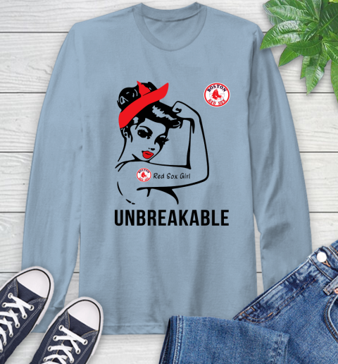 MLB Boston Red Sox Girl Unbreakable Baseball Sports Long Sleeve T-Shirt 6
