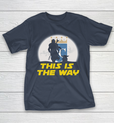 Kansas City Royals MLB Baseball Star Wars Yoda And Mandalorian This Is The Way T-Shirt 3