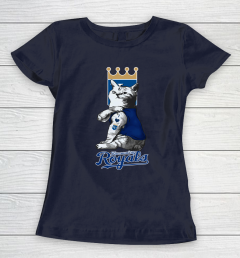 MLB Baseball My Cat Loves Kansas City Royals Women's T-Shirt 2