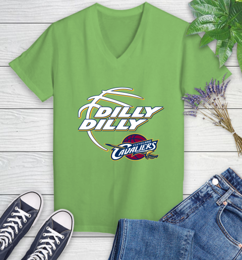NBA Cleveland Cavaliers Dilly Dilly Basketball Sports Women's V-Neck T-Shirt 11