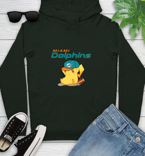 NFL Pikachu Football Sports Miami Dolphins Youth Hoodie 13