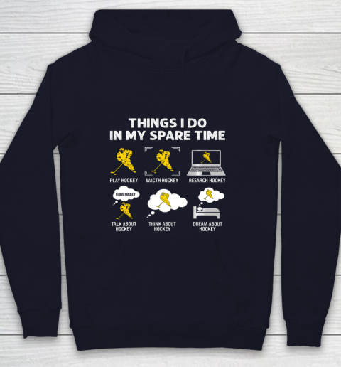 Things I Do In My Spare Time Hockey Ice Hockey Player Gift Youth Hoodie 2