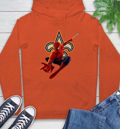 NFL Spider Man Avengers Endgame Football New Orleans Saints Hoodie 5