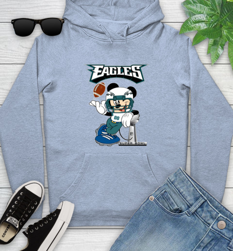 NFL Philadelphia Eagles Mickey Mouse Disney Super Bowl Football T Shirt Youth Hoodie 10