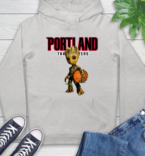 Portland Trail Blazers NBA Basketball Groot Marvel Guardians Of The Galaxy Hoodie