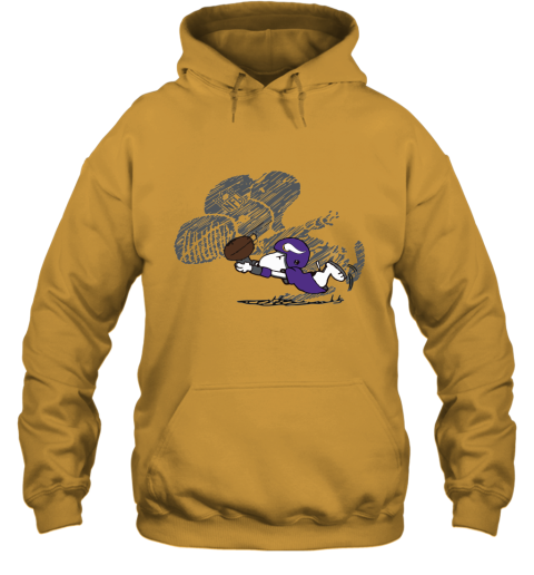 Minnesota Vikings Snoopy Plays The Football Game Hoodie