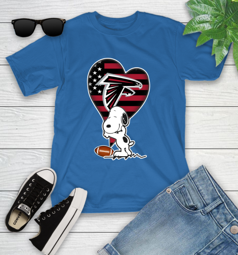 Atlanta Falcons NFL Football The Peanuts Movie Adorable Snoopy Youth T-Shirt 9